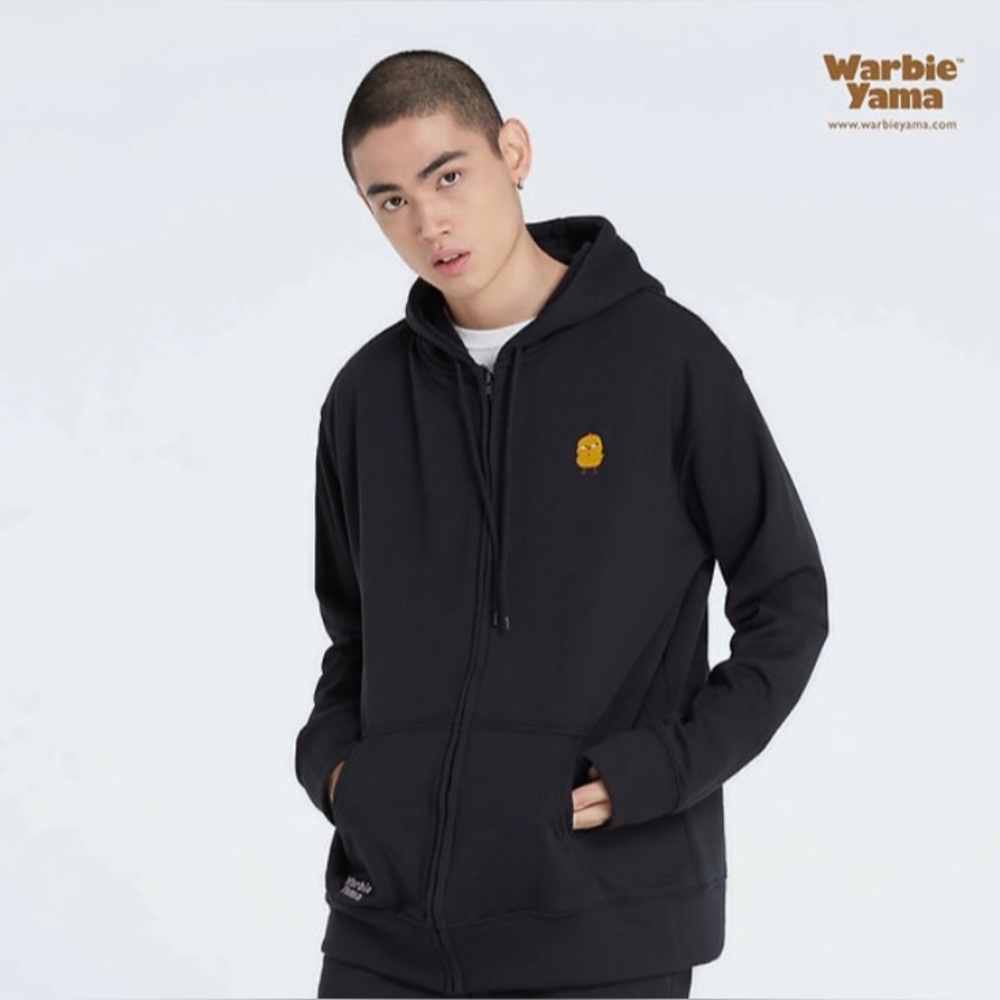 Warbie Yama hoodie sweatshirt jacket unisex Mens Women size L large Black Hoodie